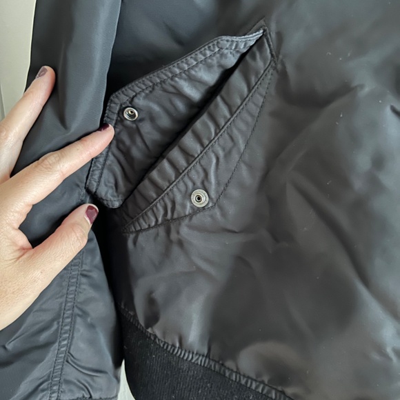 UNIQLO Black Bomber Jacket, size XL (runs small) - Picture 2 of 4